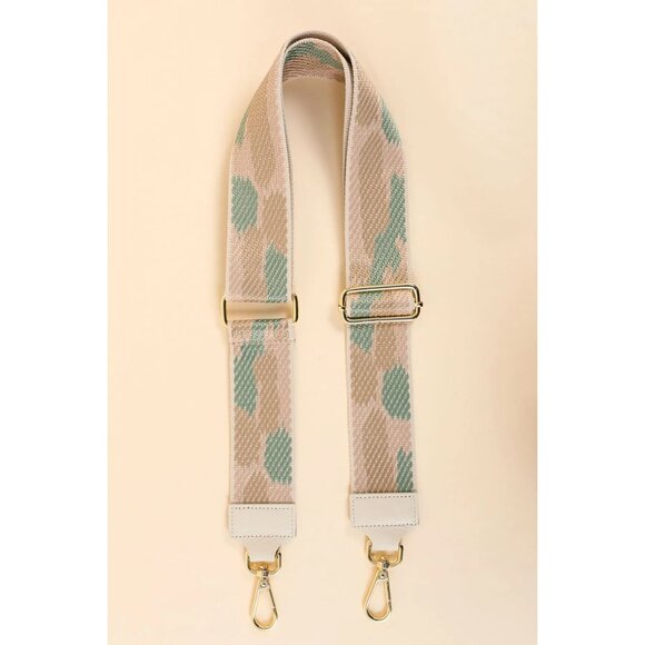 Wide Shoulder Strap Adjustable Replacement Belt Crossbody Camouflage Beige Green - Picture 1 of 1